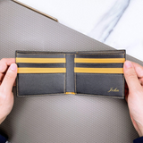 Manaaki - Double-line short wallet (Men's version) Leather Workshop