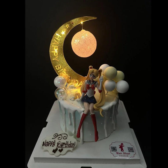 Rare Heart - 月亮燈之美少女蛋糕 (6吋)