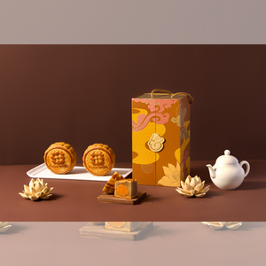 Hotel ICON - White Lotus Seed Paste with Double Salted Egg Yolk Mooncake Giftbox (4pcs)