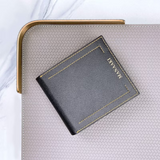 Manaaki - Double-line short wallet (Men's version) Leather Workshop