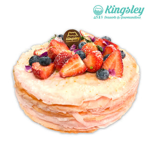 Kingsley Cafe - Mille Crepe Lava Strawberry Cake