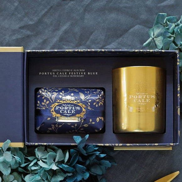 Castelbel｜Portus Cale 節日藍色禮盒（香氛蠟燭+香氛皂）